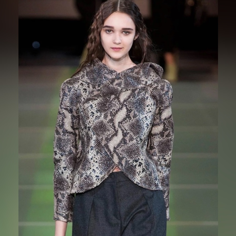 SOLD Giorgio Armani snake print hooded Jacket